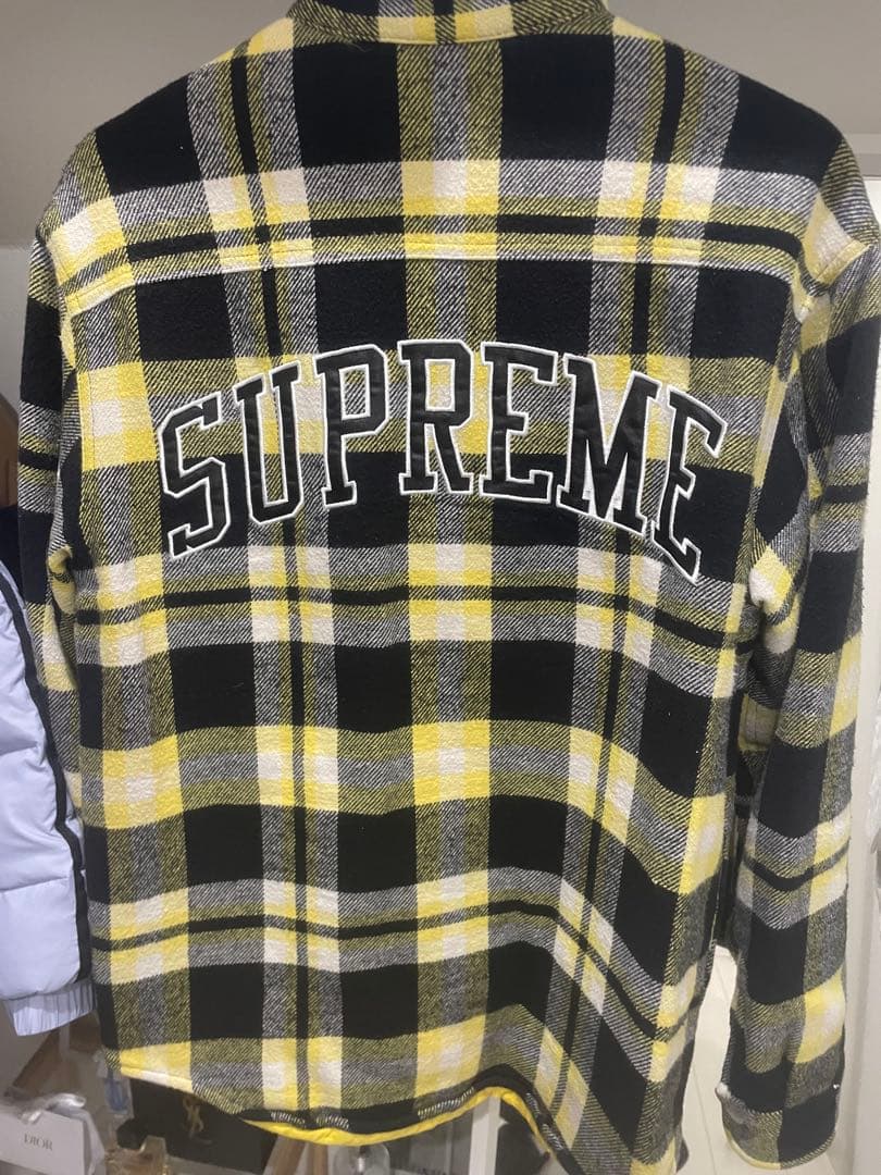 Supreme チェックキルティングジャケットM