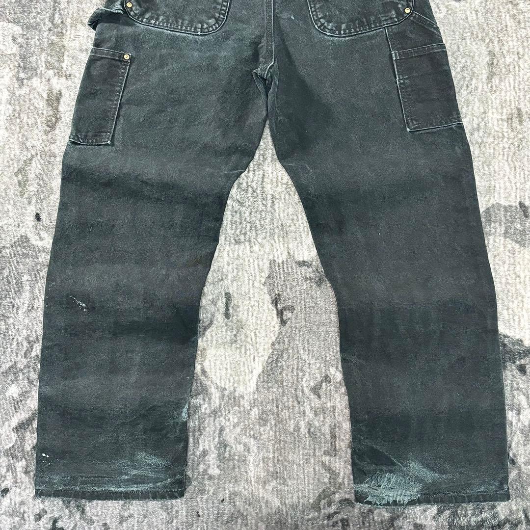 USA製 32×30 Carhartt フェードブラック 金ボタン 極上フェード