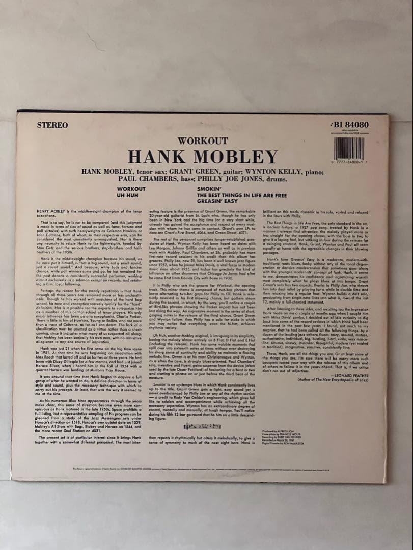 HANK MOBLEY WORKOUT レコード