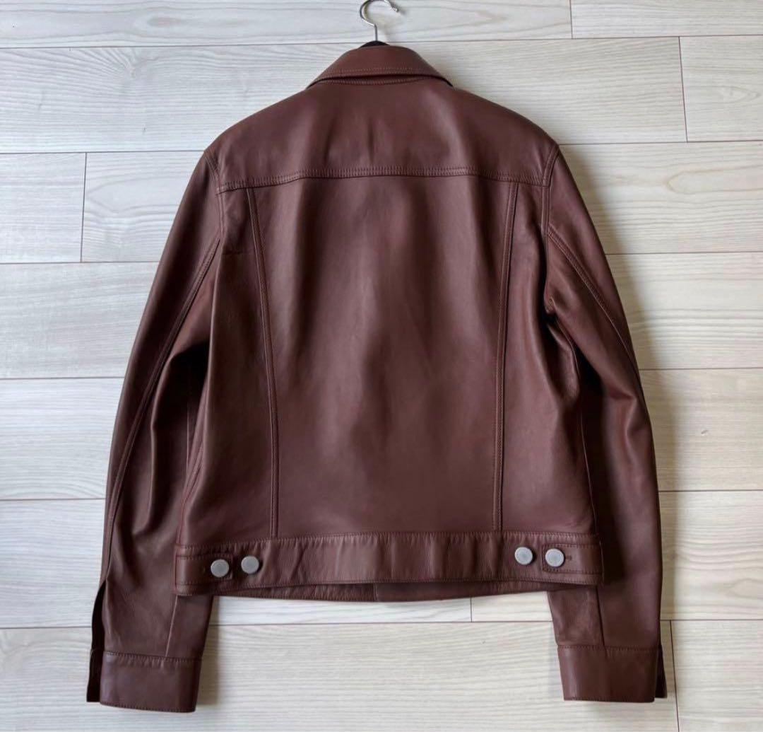 極美品TOMORROWLAND DENIM レザージャケットブラウン　48 L