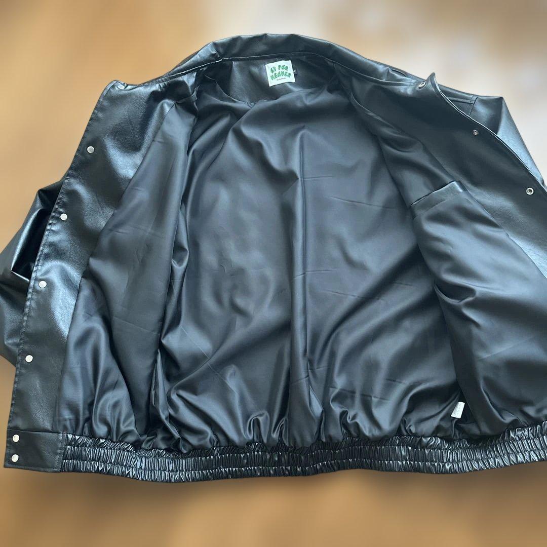 チュウカタベタイメンズスタッズ付フェイクレザージャケットXL