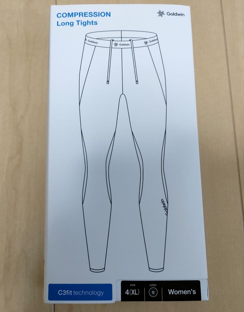 新品 ゴールドウイン C3fit コンプレッションロングタイツ 【XL】 グレー