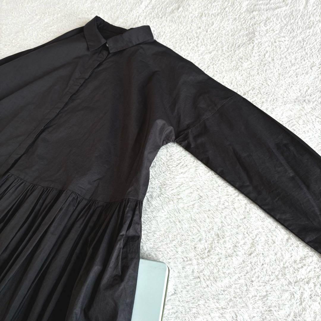 極美品 ユティリテ 切替ギャザー ロングシャツワンピース 北欧暮らしの道具店