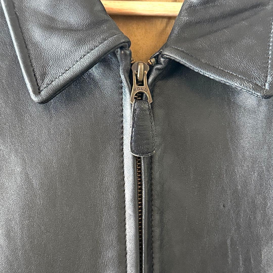 90s Polo by Ralph Lauren M ブラック レザージャケット