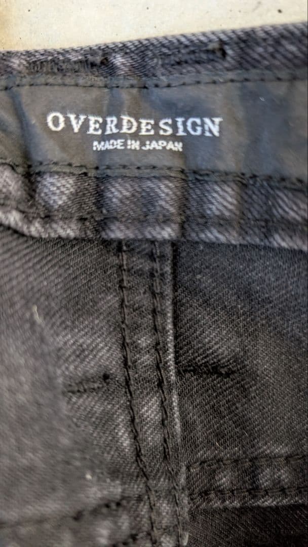 32インチ OVERDESIGN ダメージ デニム ブラック オーバーデザイン