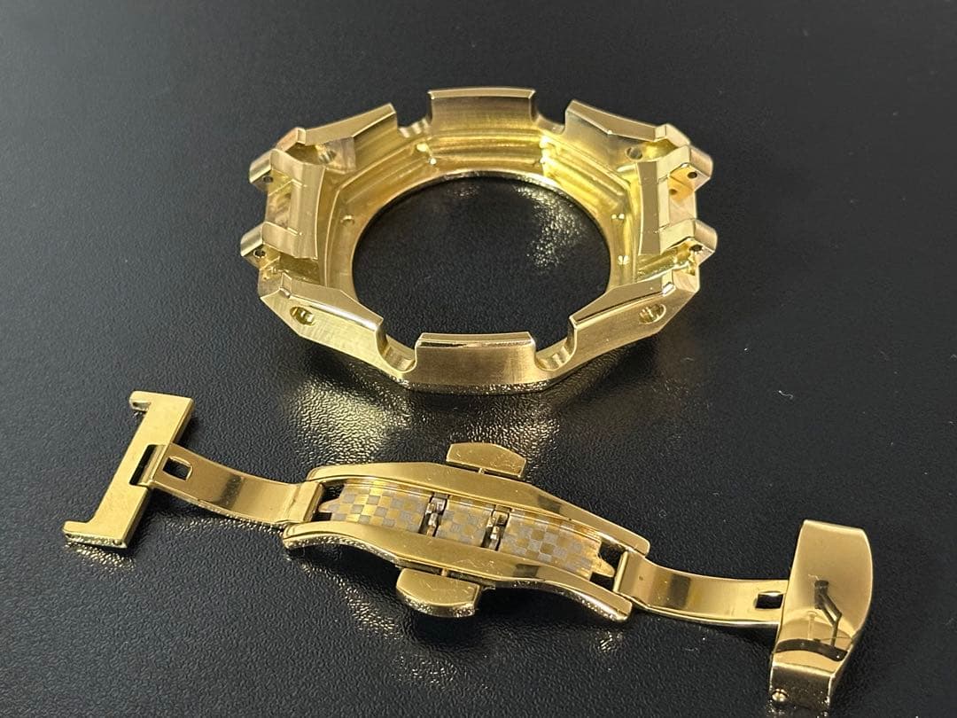 G-SHOCK カスタム ベゼル GA2100 ラバーベルト ホワイトゴールド