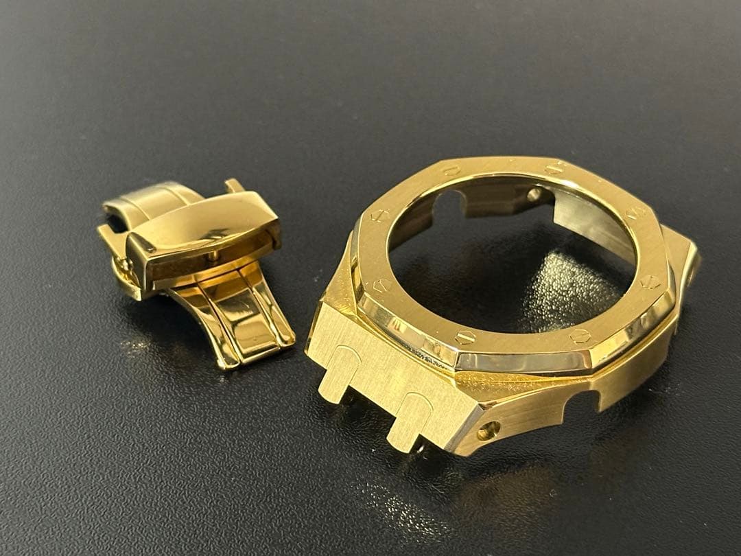 G-SHOCK カスタム ベゼル GA2100 ラバーベルト ホワイトゴールド