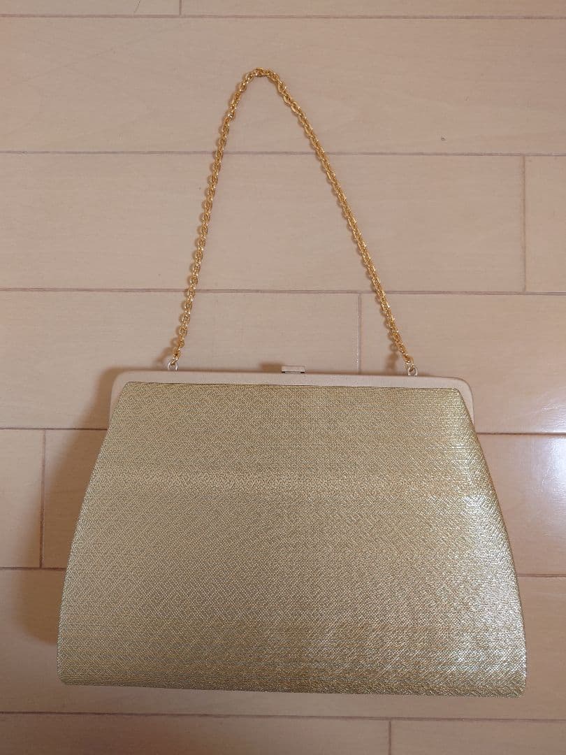 美品☆和装 草履バッグセット 着物 ゴールド 木箱