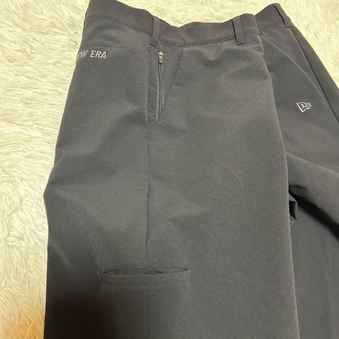 【NEW ERA】テーパードストレッチ ナイロンパンツ ブラックXXLサイズ