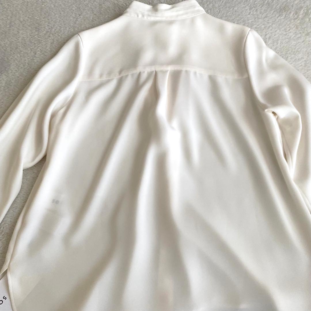 未使用品　SOEJU ソージュ　スタンドカラータックブラウス　M ホワイト　白