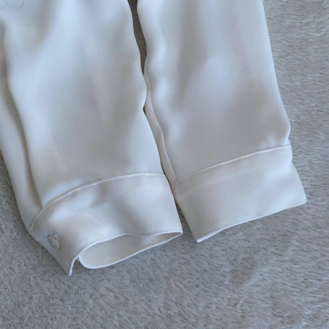 未使用品　SOEJU ソージュ　スタンドカラータックブラウス　M ホワイト　白