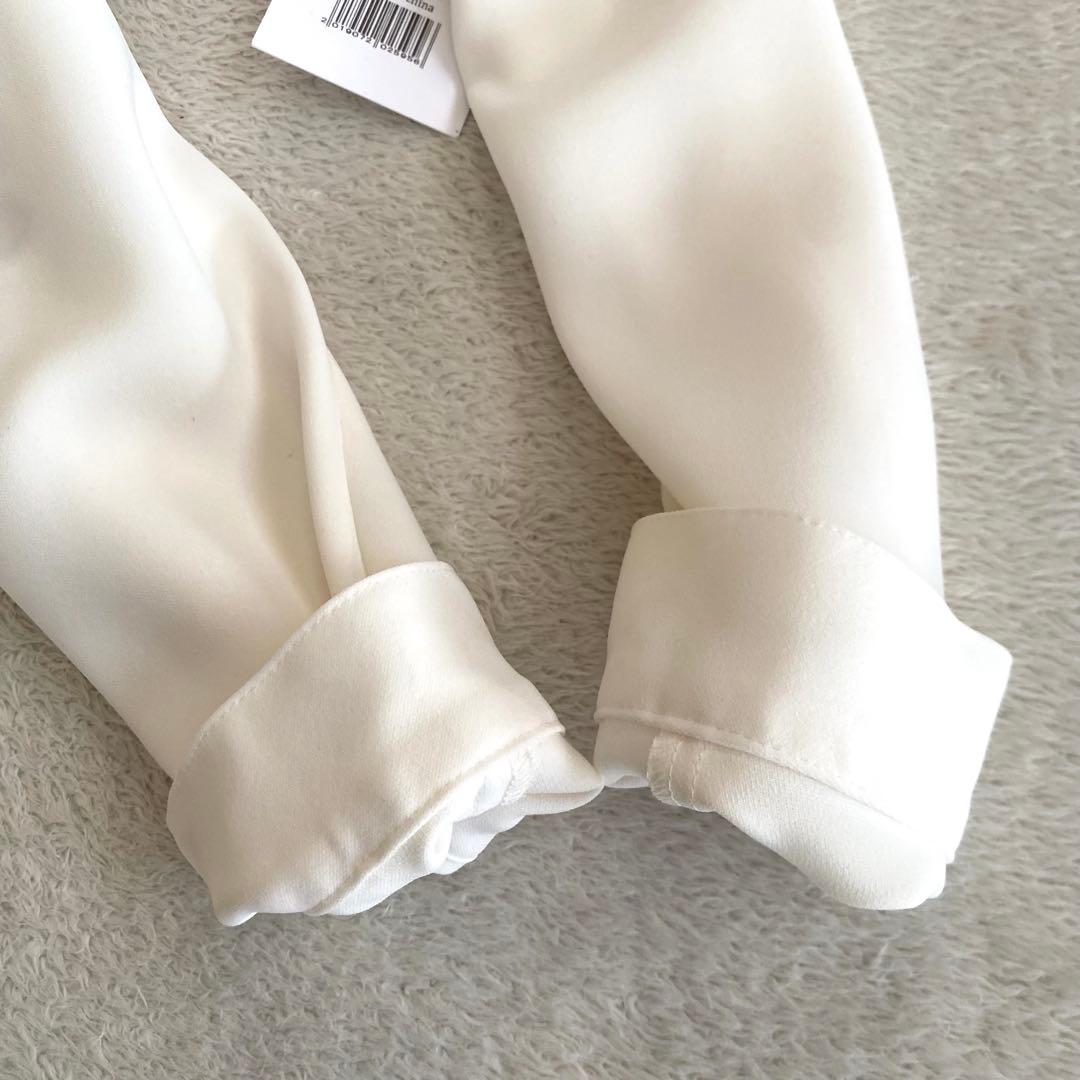 未使用品　SOEJU ソージュ　スタンドカラータックブラウス　M ホワイト　白