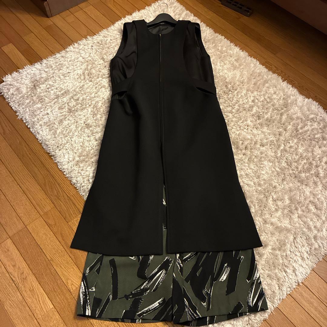 【超美品】スコットクラブ❤️ブラック ノーカラーロングジレ
