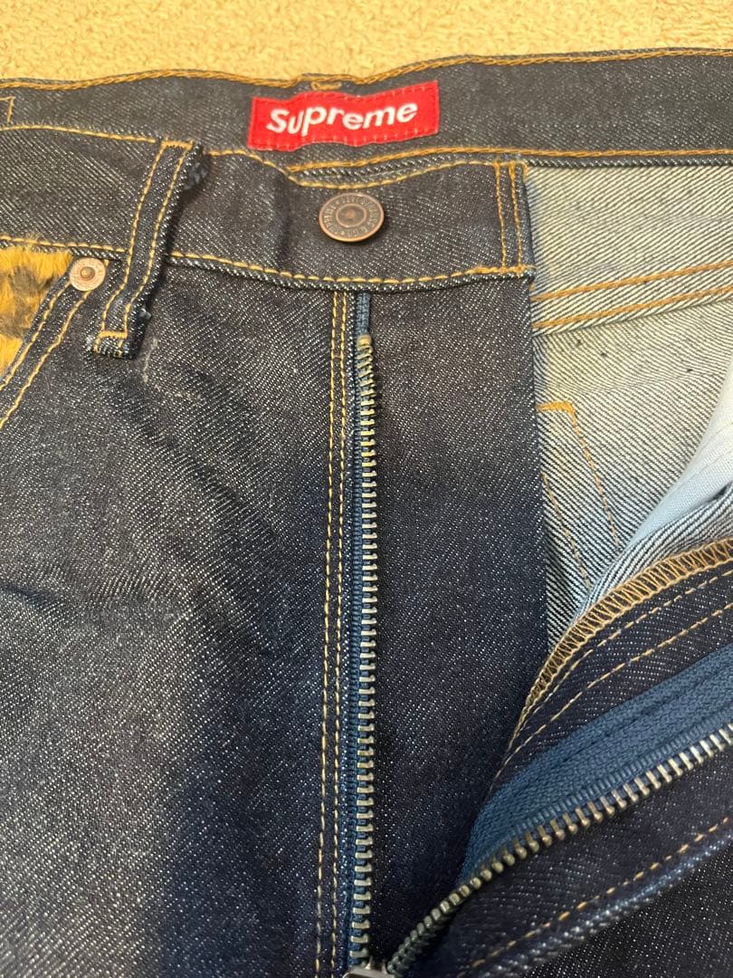 Levi's ✖️SUPREME コラボダークブルー ストレートデニム