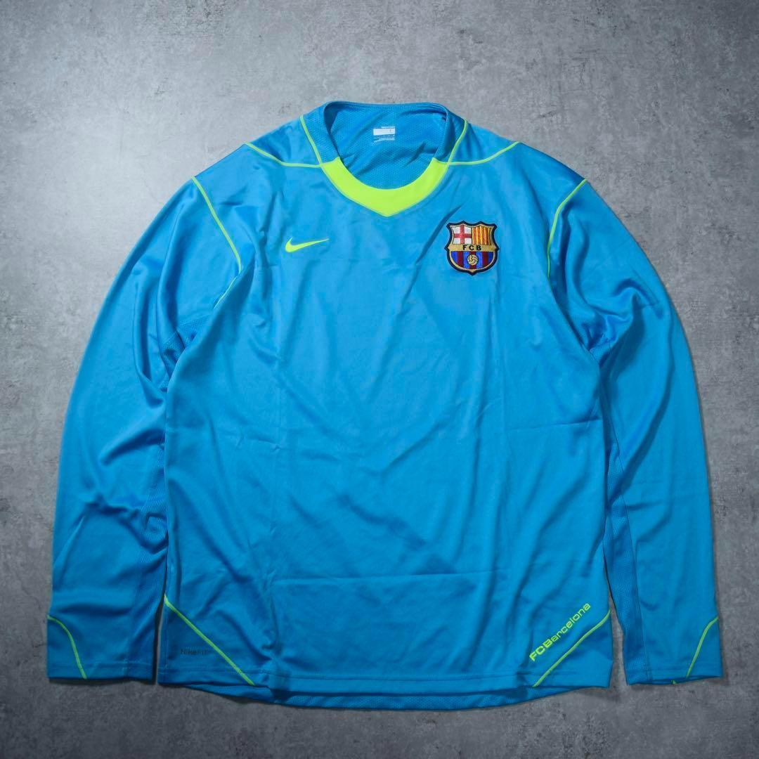 y2k NIKE バルセロナ 2007/08 長袖ゲームシャツ 00s テック
