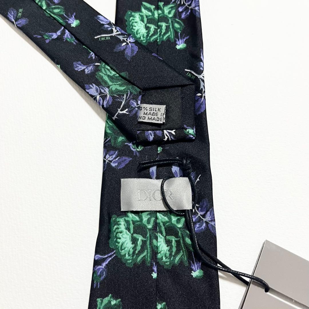 【新品未使用タグ付き】ディオール ネクタイ ボタニカル柄 花柄 ナロータイ