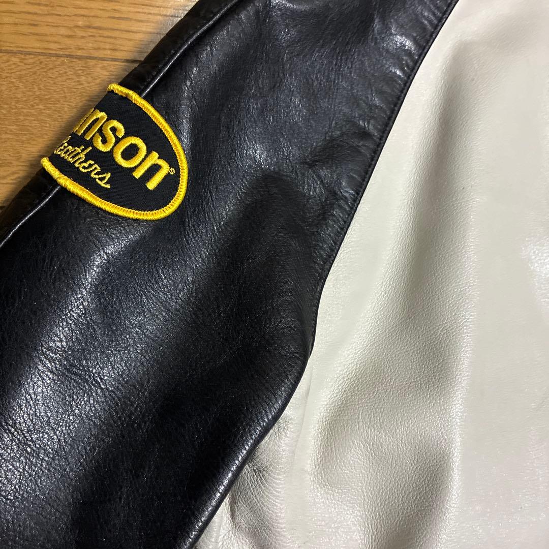 フ*ョ様 VANSON TJP レザージャケット ライダース　パッチ付 グレーU