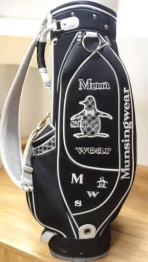 送料無料/美品　Munsingwear ブラックキャディバッグ