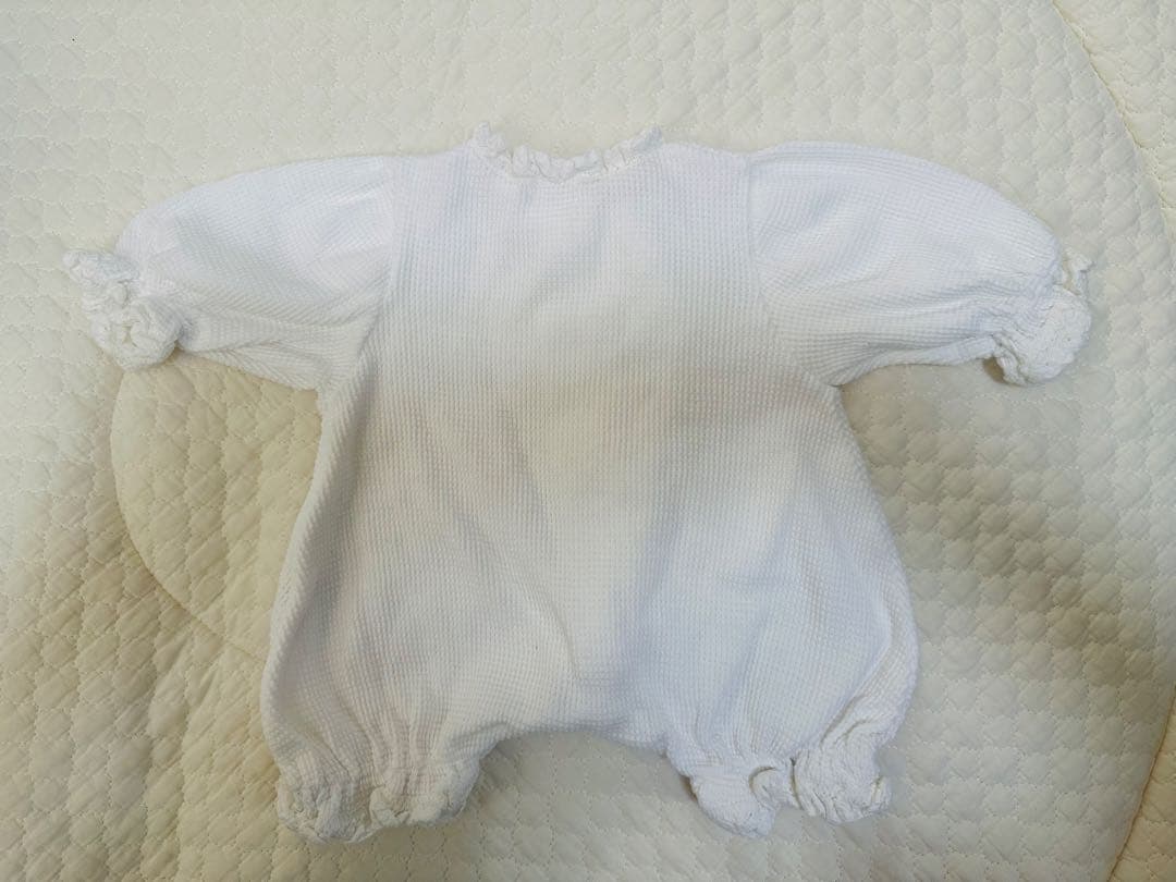 ciel de bébé ワッフル退院着(長袖)ボンネット