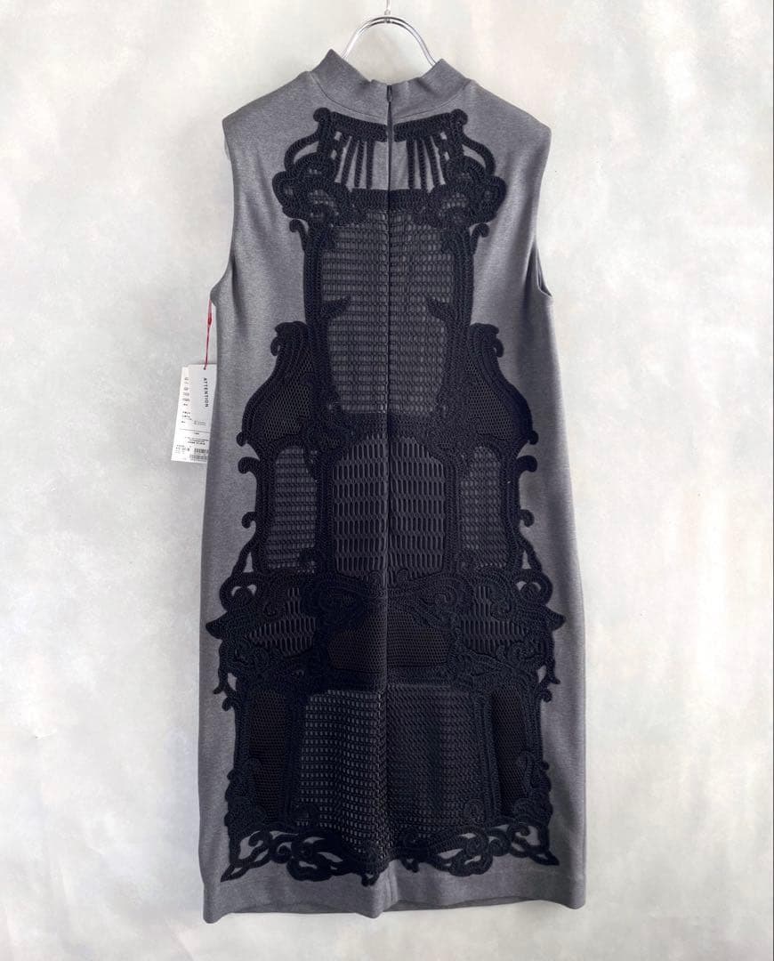 極美品✨ヴィヴィアンタム　メッシュ　ノースリーブワンピース　XL 42 グレー