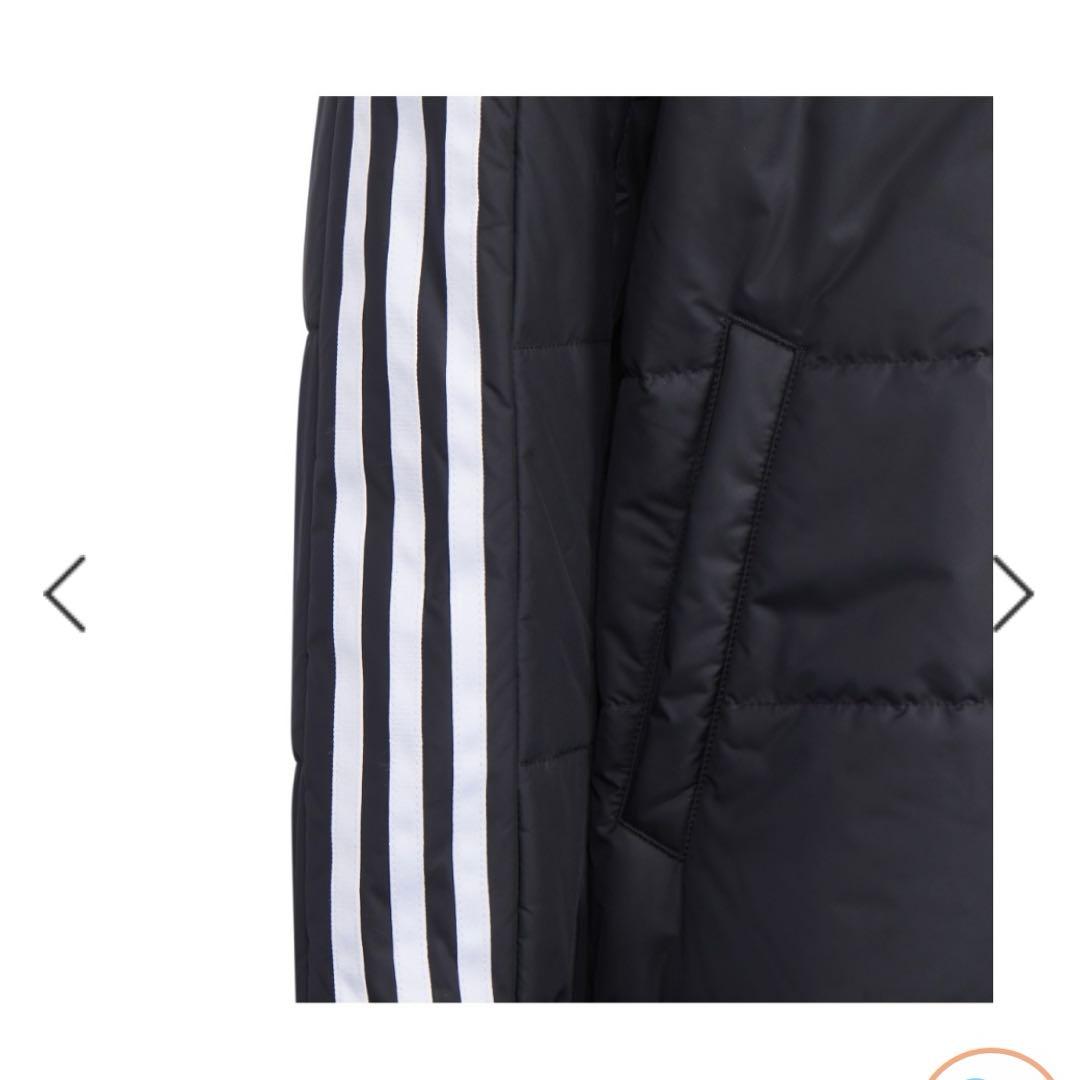 新品未使用　adidas アディダス　ベンチコート　ブラック　タグ付　160