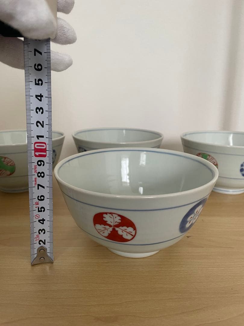 有田焼福珠窯　定番 染錦丸紋シリーズ　丼 5個セット
