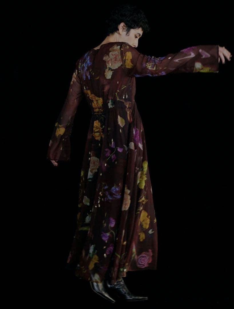 【新品】AMERI UND SCAN FLOWER DRESS