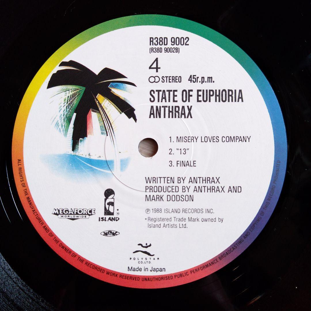 【LP】ANTHRAX　STATE OF EUPHORIA