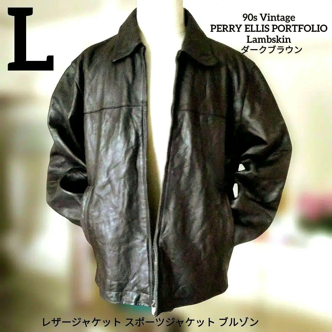 Vintage PERRY ELLIS PORTFOLIO レザージャケット
