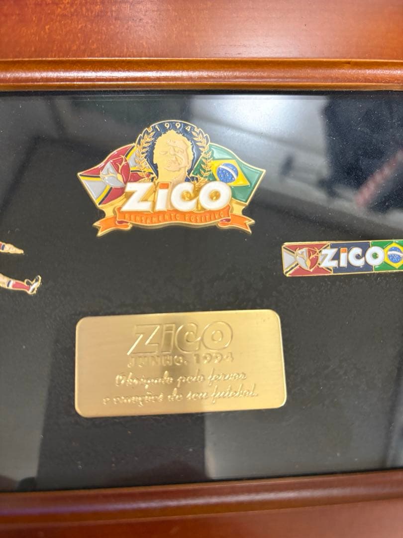 zico ジーコ　ピンズセット　額入り1994サッカーJリーグ