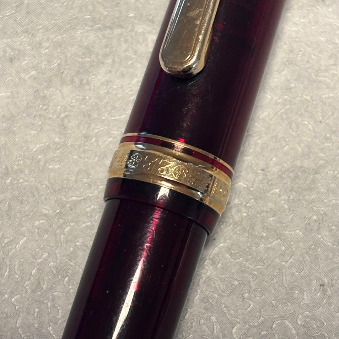 桃*雪様 プラチナ万年筆 3776センチュリー 14k ワインレッド