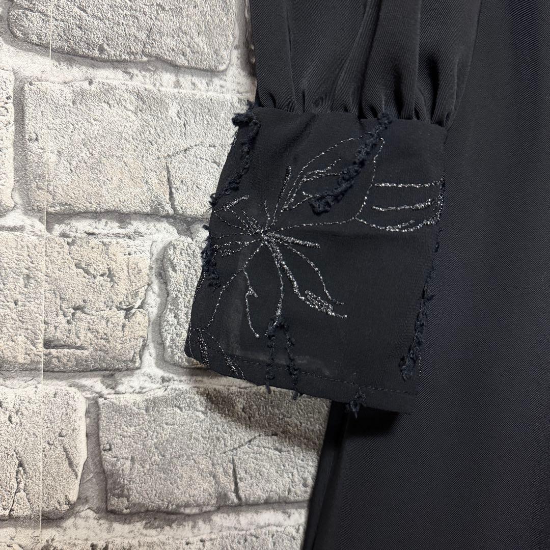 【美品】HARE　シアーシシュウキリカエワンピース　ブラック　オケージョン