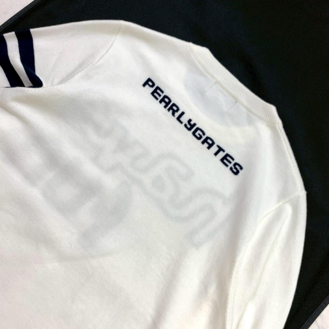 サイズ4★ PEARLY GATES コットンニット ホワイト メンズ　E134