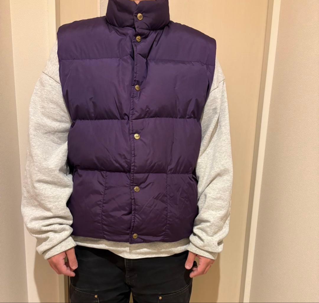 希少　メンズ　L.L.Bean エルエルビーン ダウンベスト パープル 紫80s