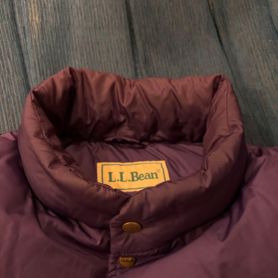 希少　メンズ　L.L.Bean エルエルビーン ダウンベスト パープル 紫80s