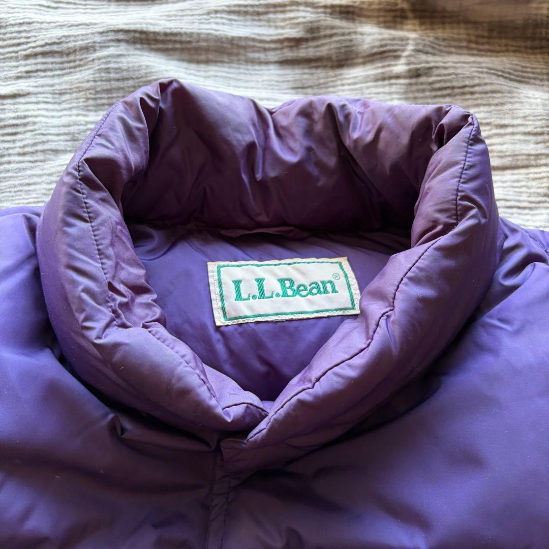 希少　メンズ　L.L.Bean エルエルビーン ダウンベスト パープル 紫80s