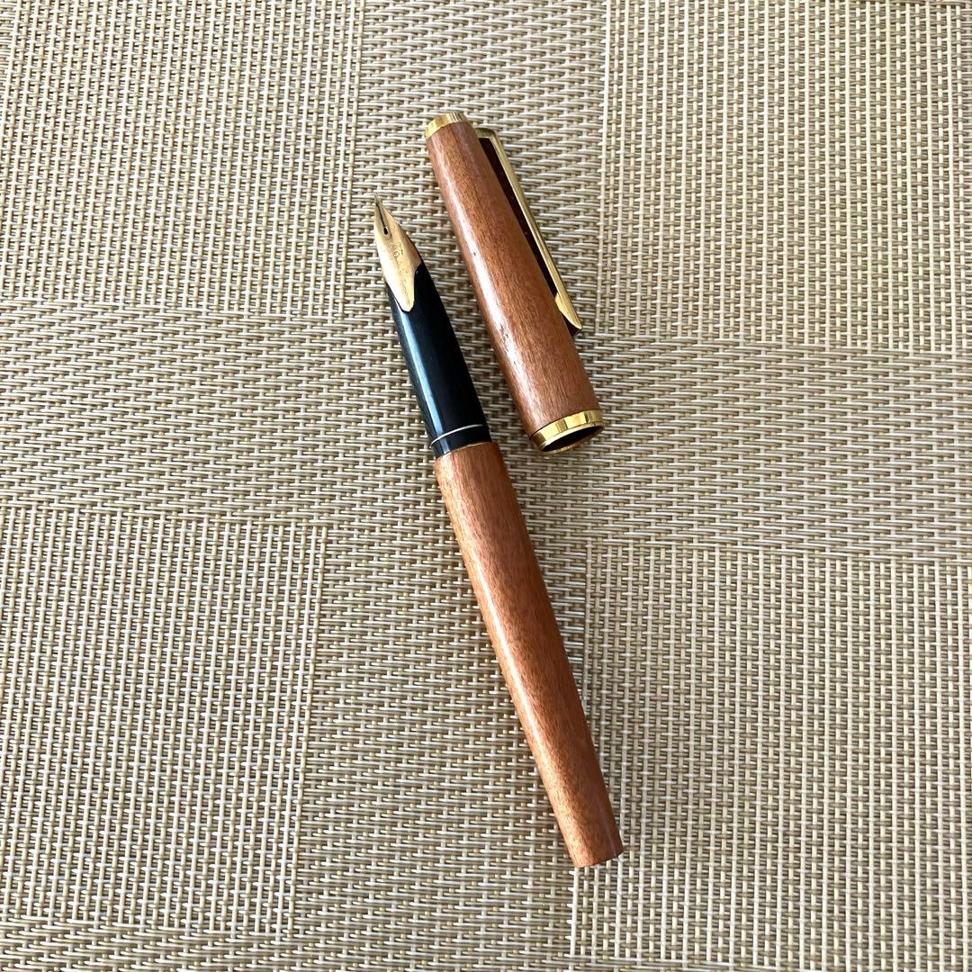 【ペン先18K】PILOT パイロット　万年筆　750カスタム木目調　F