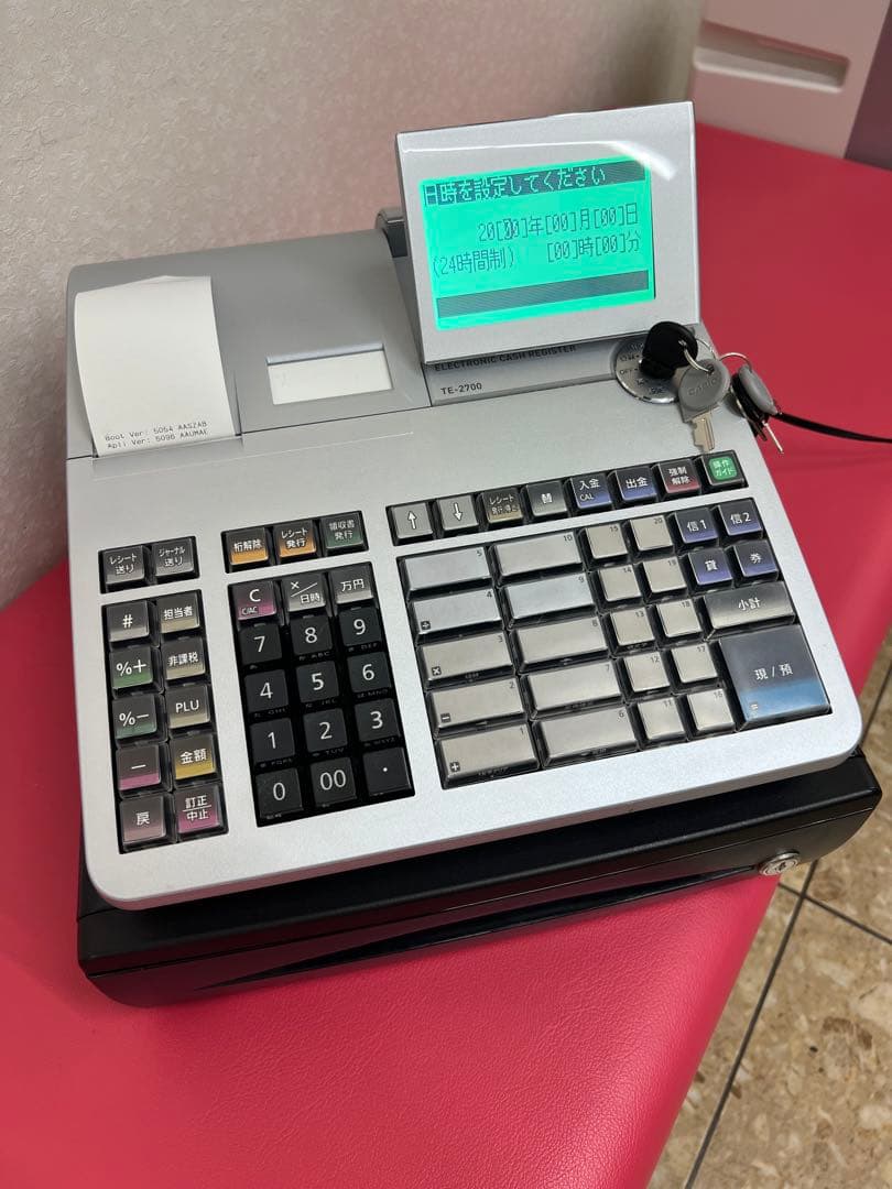 CASIO TE-2700 レジスター シルバー