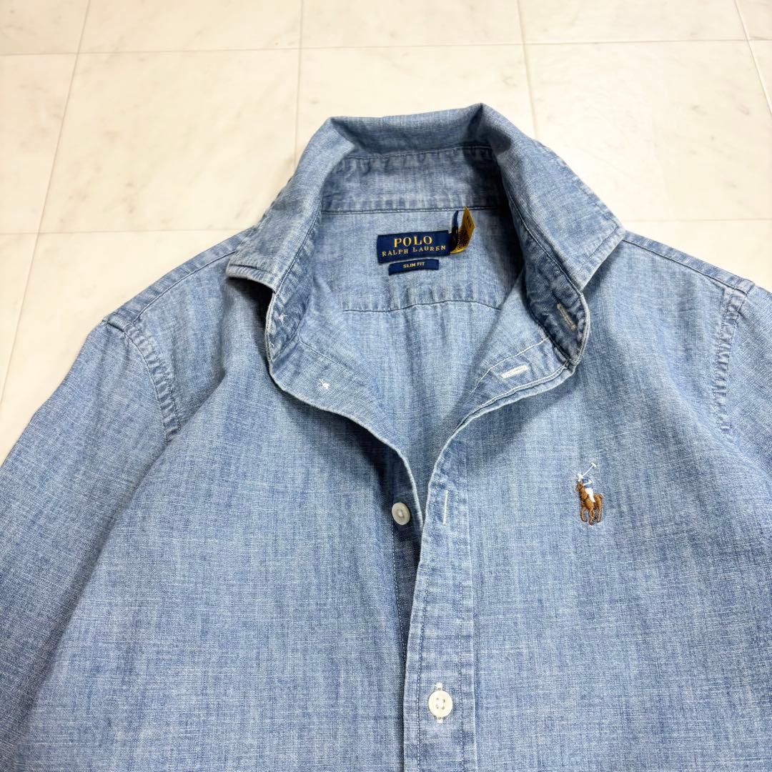 eucaly です★SLIM FIT シャンブレーシャツ 0
