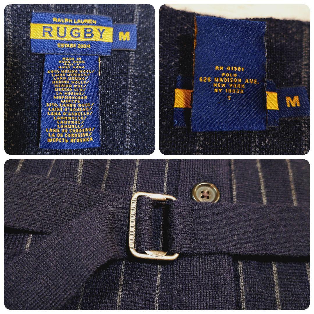 メリノウール ラムウール RALPH LAUREN ジレ ロングベスト ベルト付