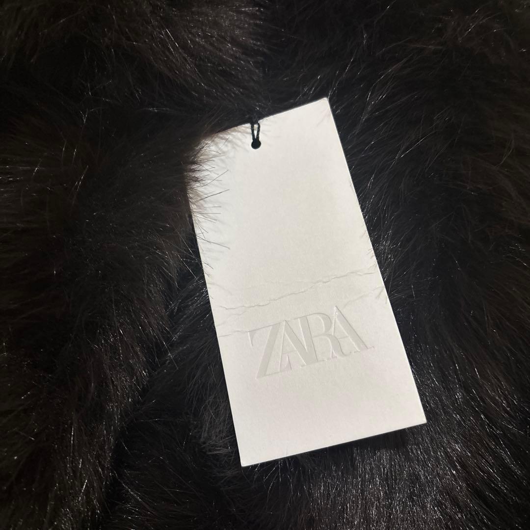 ZARA ブラウン　ファーベスト Mサイズ