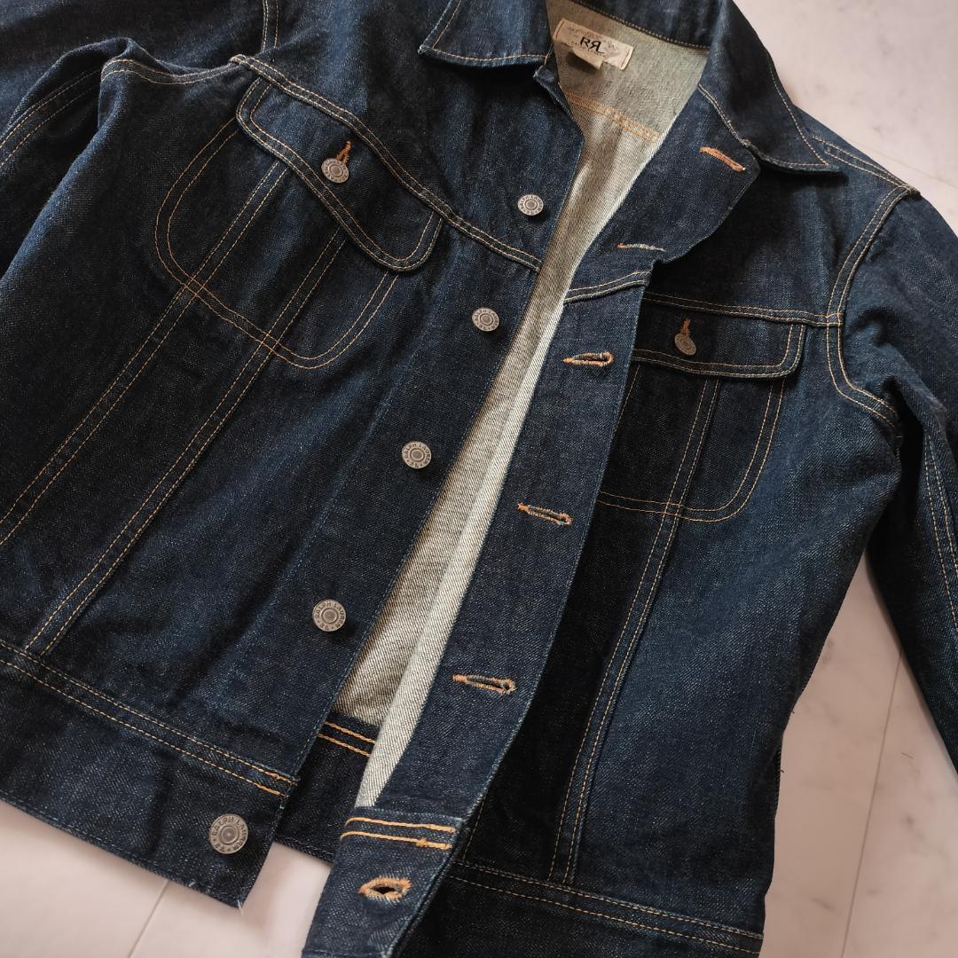 希少 RRL 00s デニムジャケット L 白タグ Lee 101J 短丈日本製