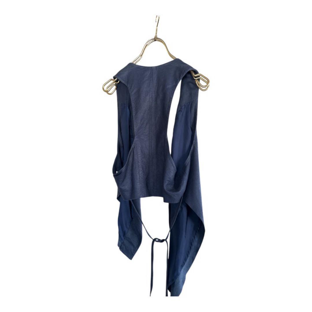 HELMUT LANG ヘルムートラング　アシンメトリー　ベスト　羊革