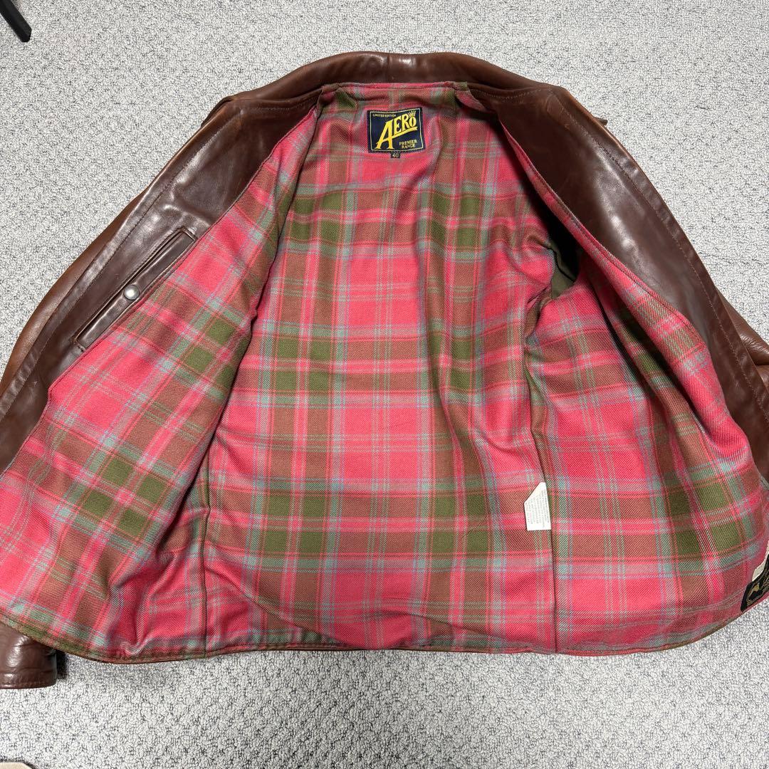 エアロレザー ハイウェイマン プレミア 本革 馬革 レザー ジャケット カスタム