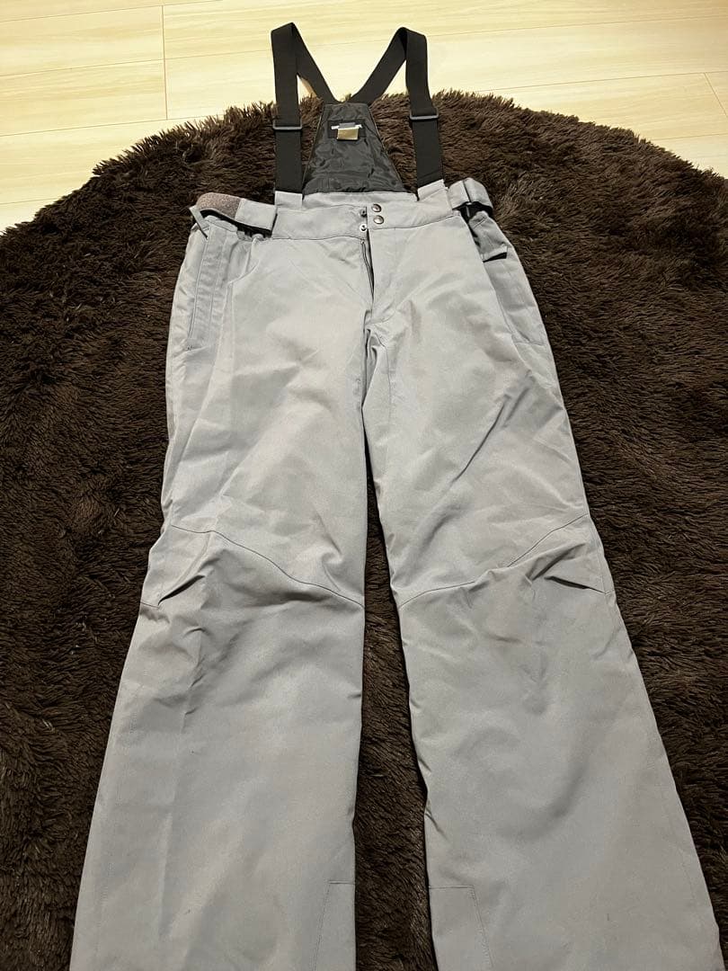 グレー サスペンダー付き スキーウェア 175-185cm