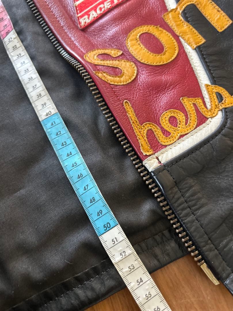 【稀少サイズ】美品 40vanson レザー ライダースジャケット バンソン 革