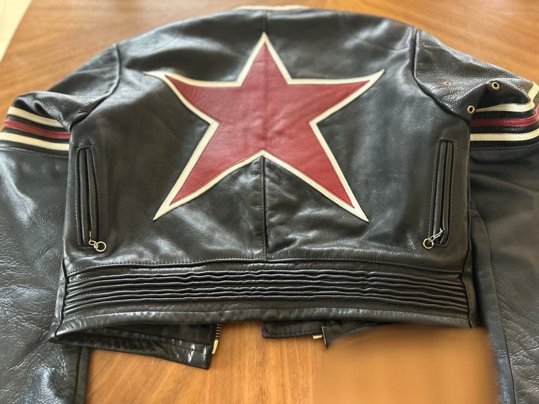 【稀少サイズ】美品 40vanson レザー ライダースジャケット バンソン 革