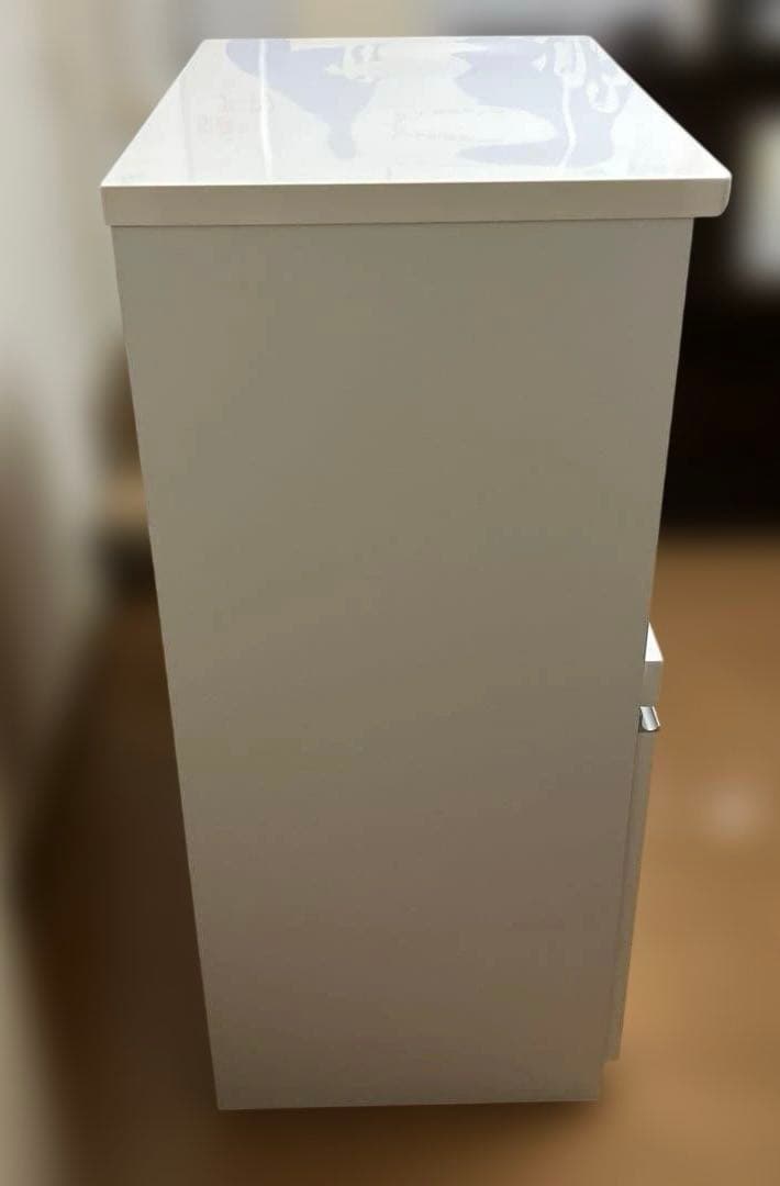 ノダ工芸　レンジ台　コンセント付き　スライドレール　白色