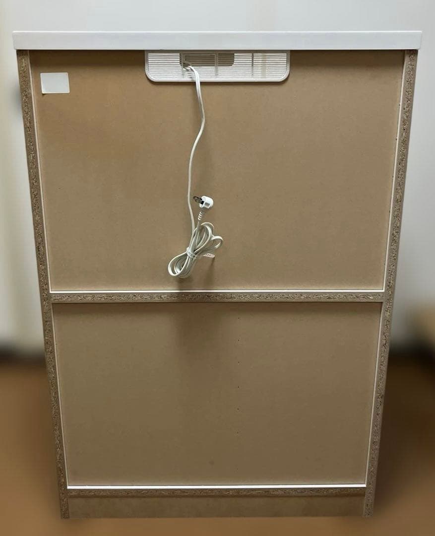 ノダ工芸　レンジ台　コンセント付き　スライドレール　白色