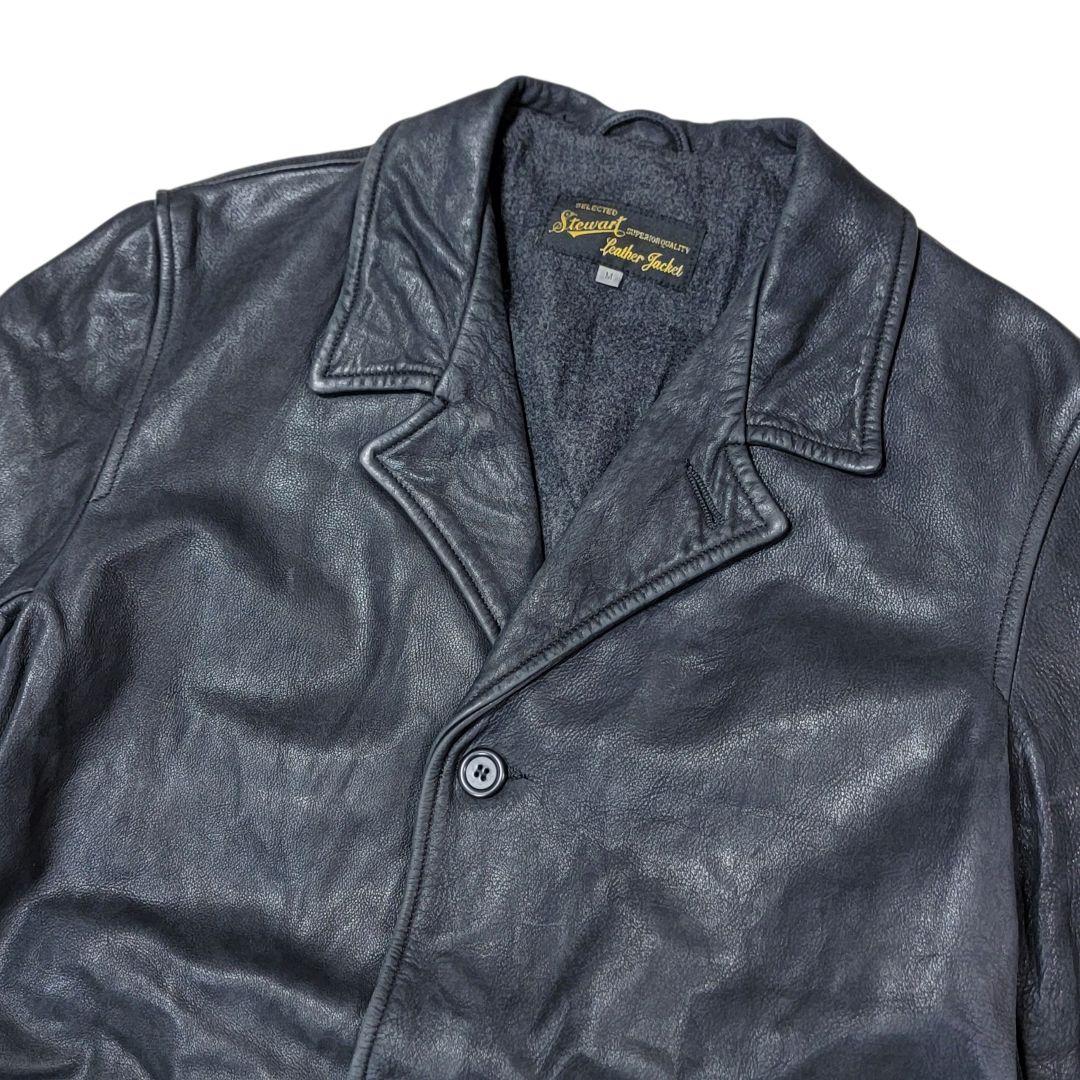 希少 イタリア製 スチュワートレザー Stewart Leather カーコート